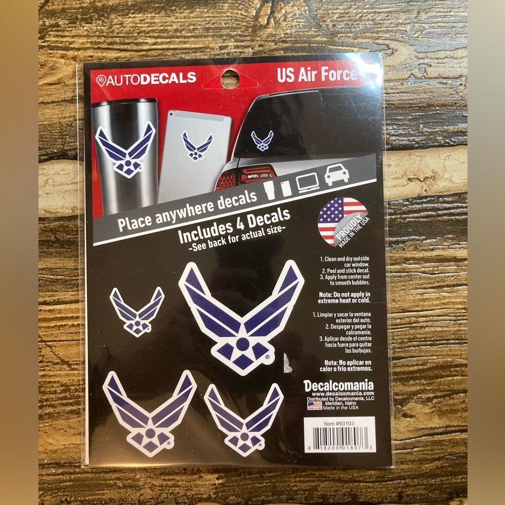 US Air Force auto decals